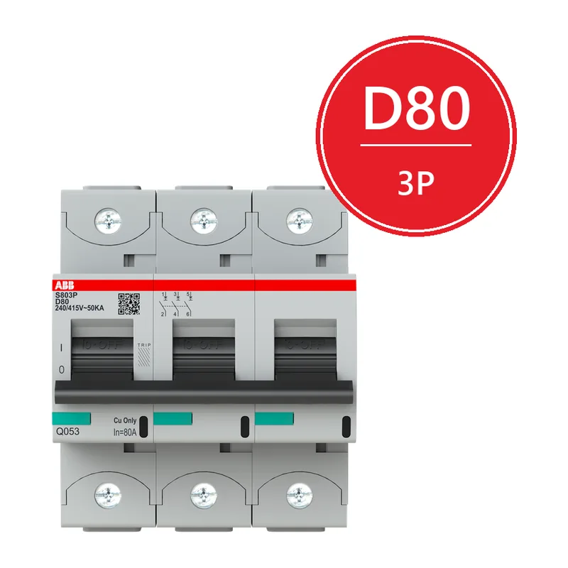 Автоматический выключатель ABB S803P D80 3P (2CCG001244R0001)