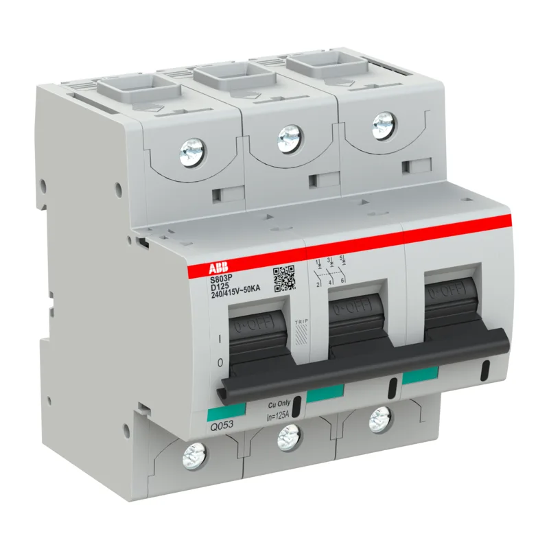 Автоматический выключатель ABB S803P D125 3-полюсный, 125A, 25kA (хар-ка D) 2CCG001246R0001 4