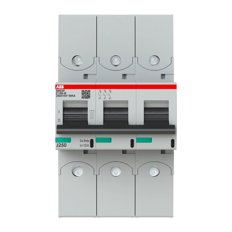 Автоматический выключатель ABB S803P C100-R 100А 50кA с кольцевой клеммой 2CCG001287R0001 2