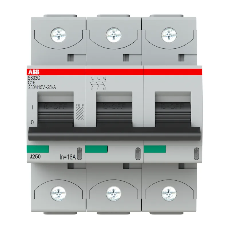 Автоматический выключатель ABB S803C 3P 16A (C) 25кА (4.5 мод.) 2CCS883001R0164