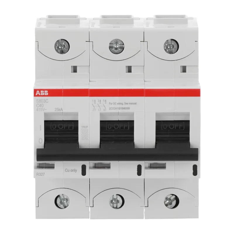 Автоматический выключатель ABB S803C C40 3P 40A (C) 25кА (4.5 мод.) 2CCS883001R0404 2