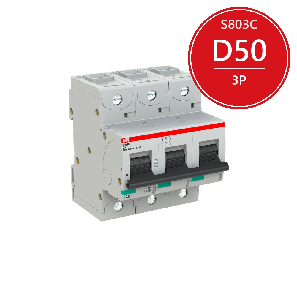 Автоматический выключатель ABB S803C D50 3P 2CCS883001R0501