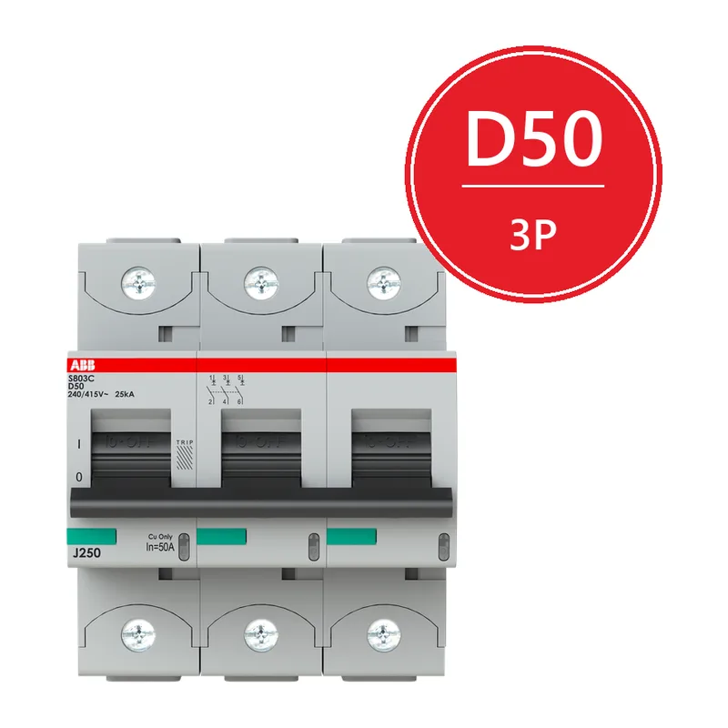 Автоматический выключатель ABB S803C D50 3P 2CCS883001R0501