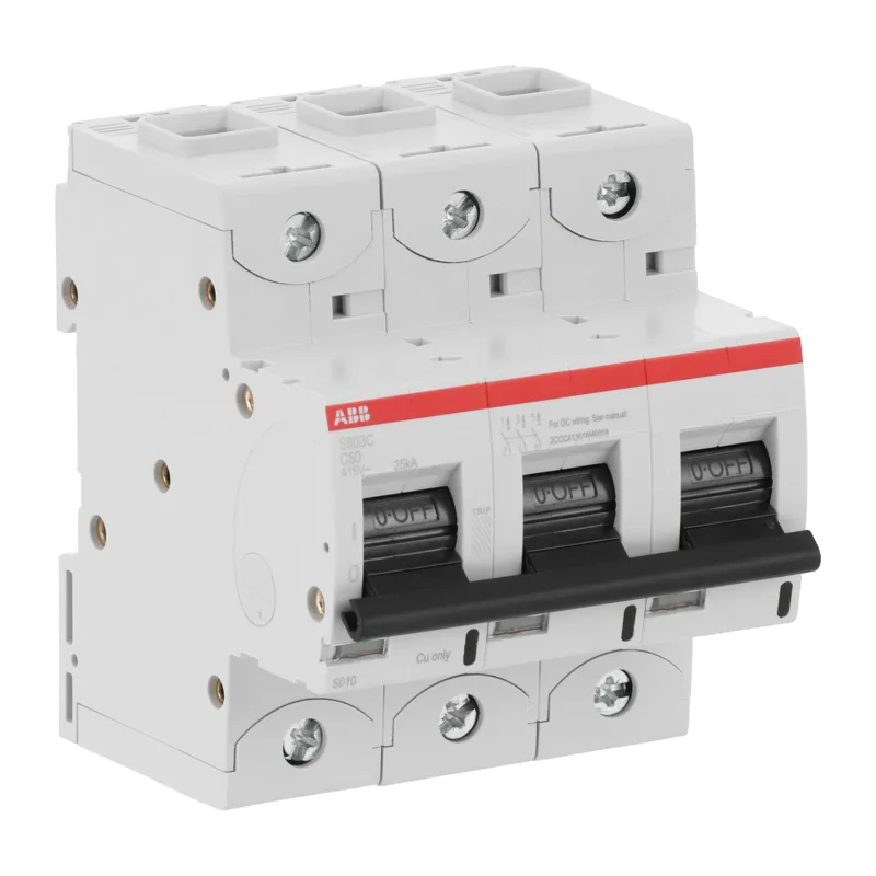 Автоматический выключатель ABB S803C C50 3P 50A (C) 25кА (4.5 мод.) 2CCS883001R0504 4