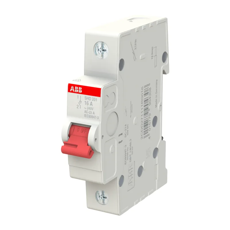 ABB SHD201 Рубильник 1P 16A рычаг красный 2