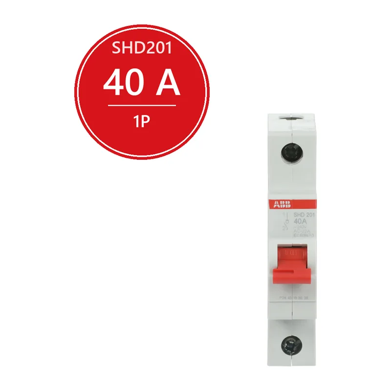ABB SHD201 Рубильник 1P 40A рычаг красный 2CDD271111R0040