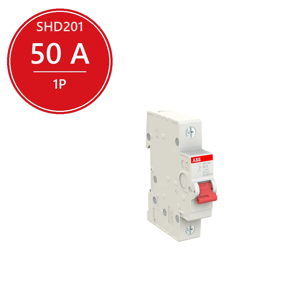 ABB SHD201 Рубильник 1P 50A рычаг красный 2CDD271111R0050