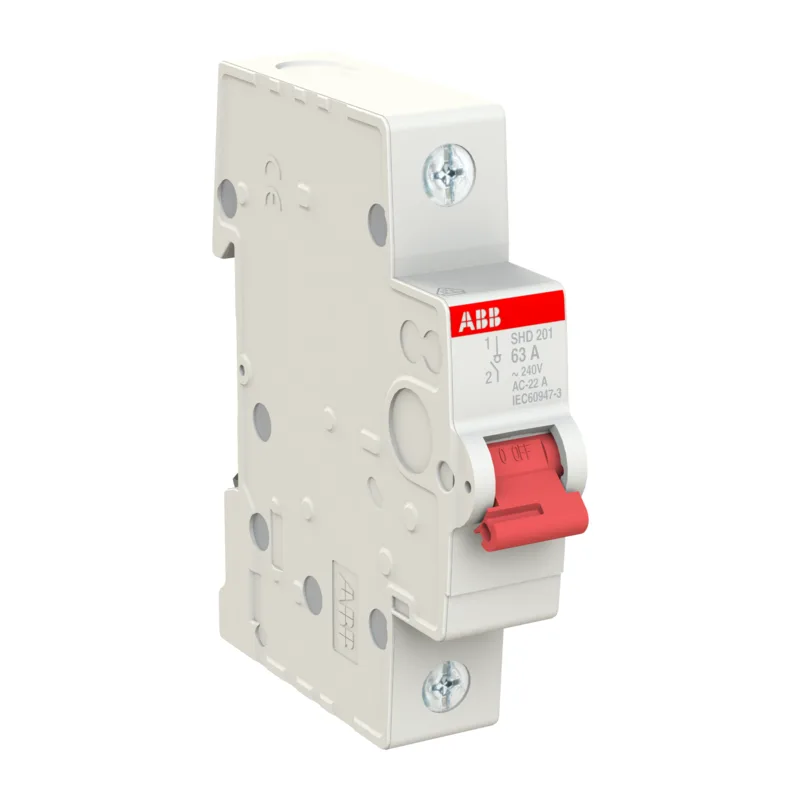 ABB SHD201 Рубильник 1P 63A рычаг красный 3