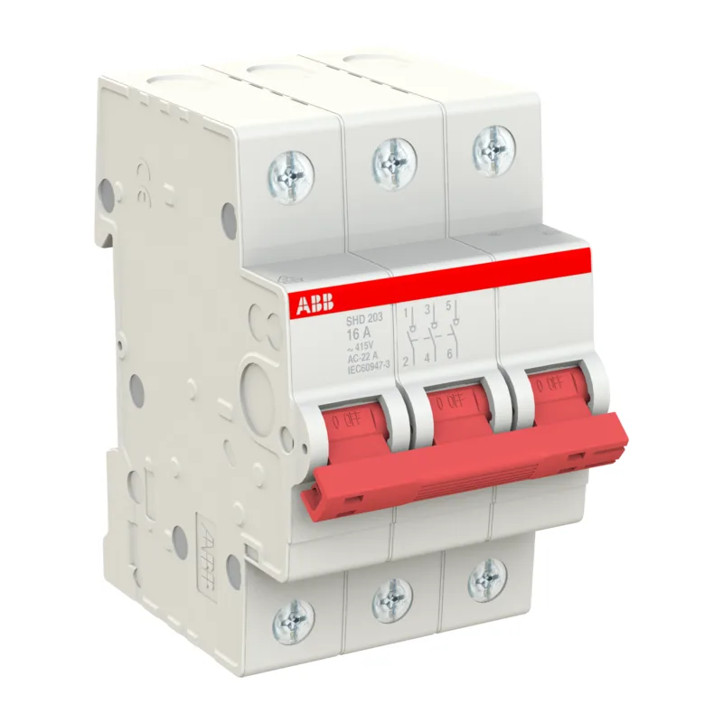 ABB SHD203 Рубильник 3P 16A рычаг красный 4