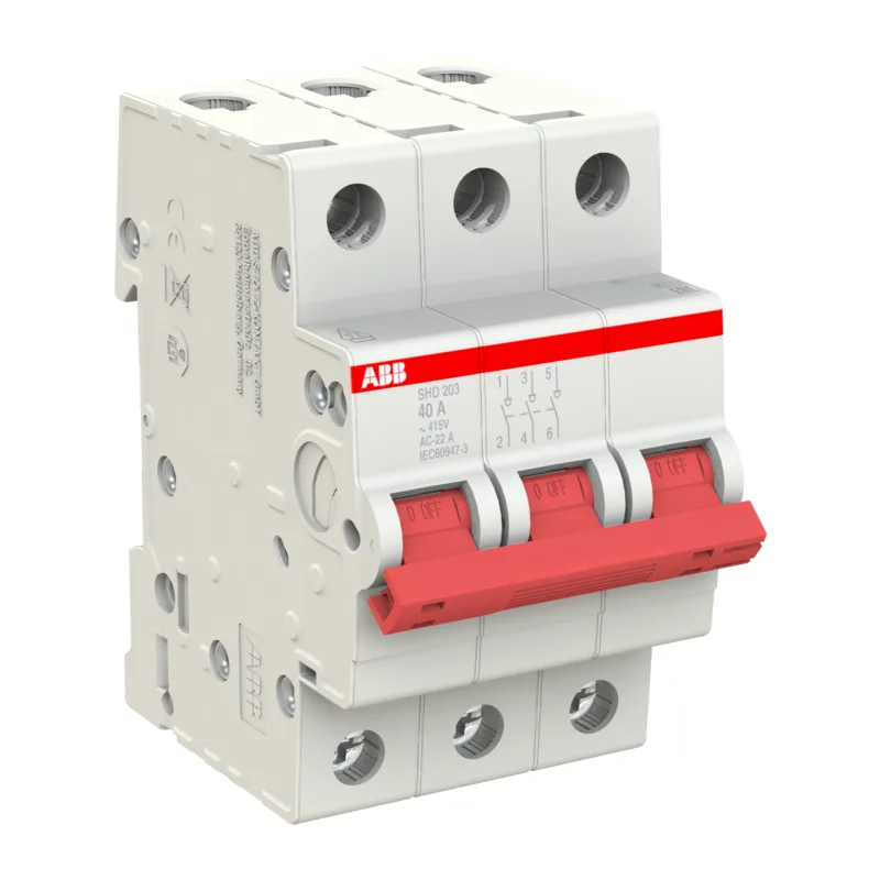 ABB SHD203 Рубильник 3P 40A рычаг красный 4