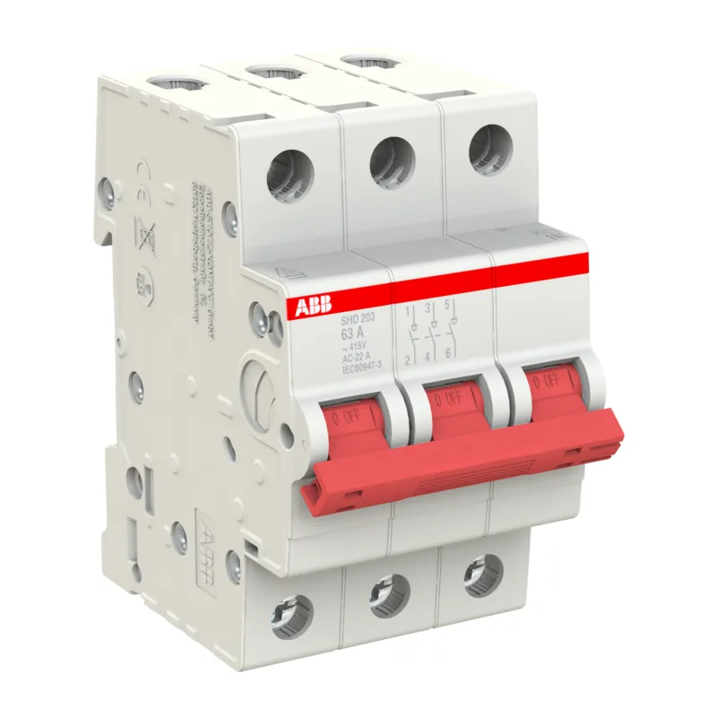 ABB SHD203 Рубильник 3P 63A рычаг красный 4