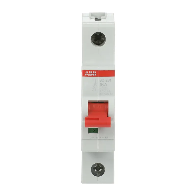 ABB SD201 Рубильник 1P 16A рычаг красный 2