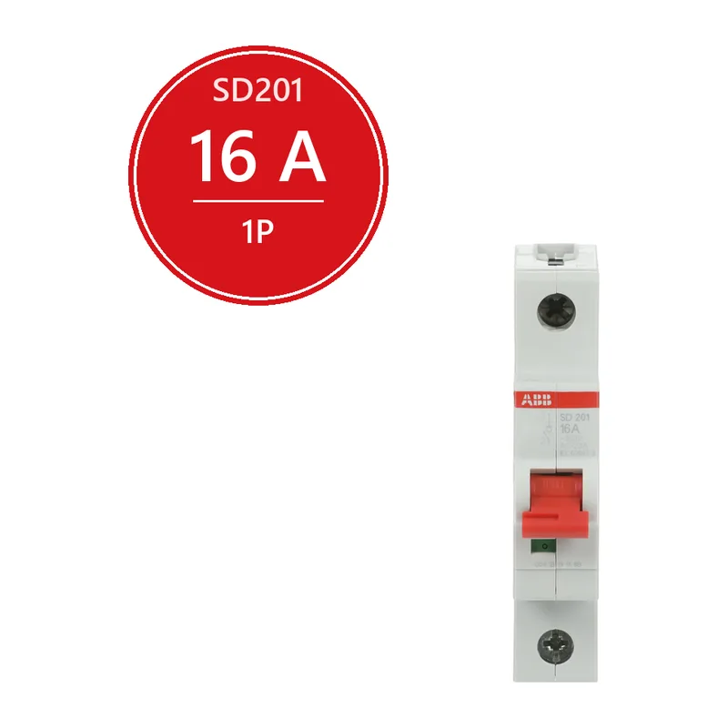ABB SD201 Рубильник 1P 16A рычаг красный