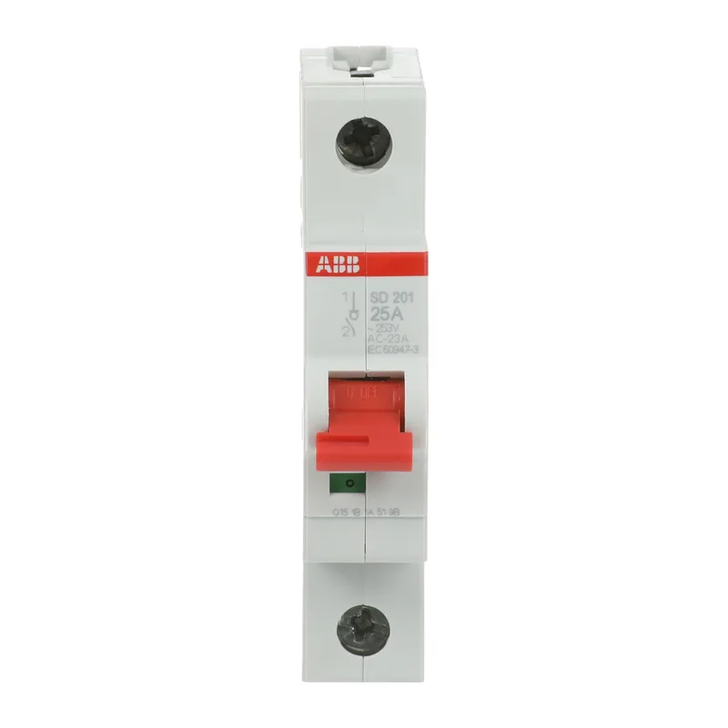 ABB SD201 Рубильник 1P 25A рычаг красный 2
