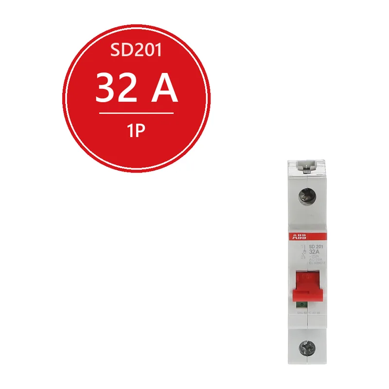 ABB SD201 Рубильник 1P 32A рычаг красный