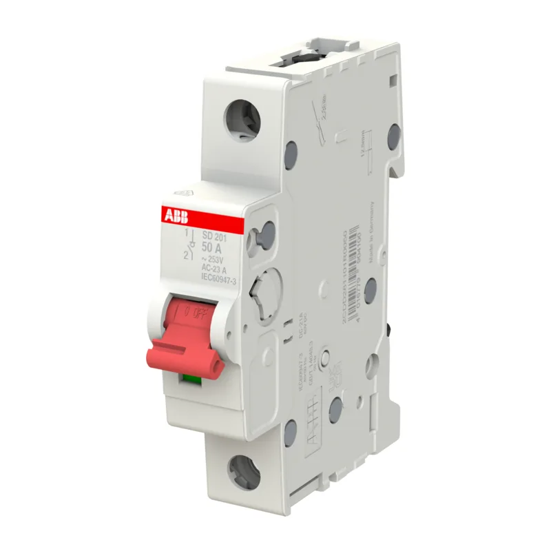 ABB SD201 Рубильник 1P 50A рычаг красный 2