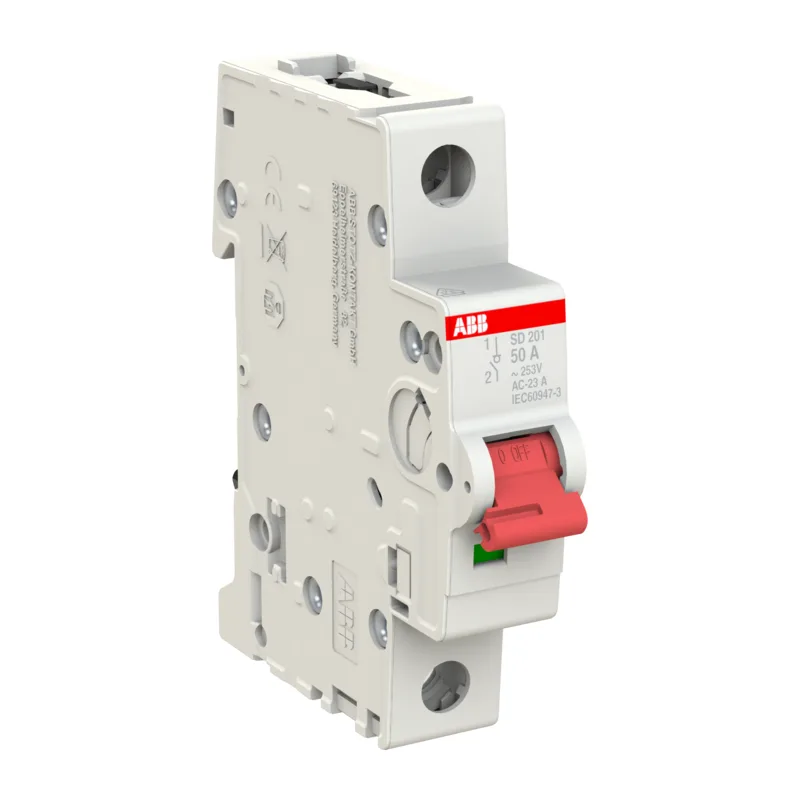 ABB SD201 Рубильник 1P 50A рычаг красный 3