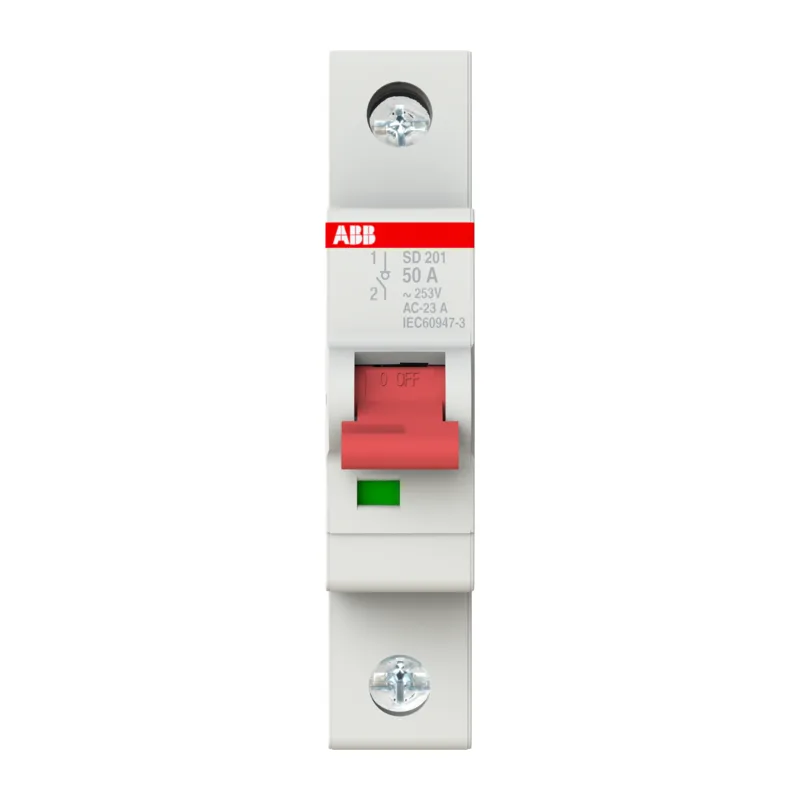 ABB SD201 Рубильник 1P 50A рычаг красный