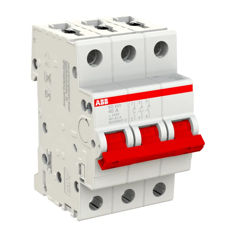 ABB SD203 Рубильник 3P 40A рычаг красный 4