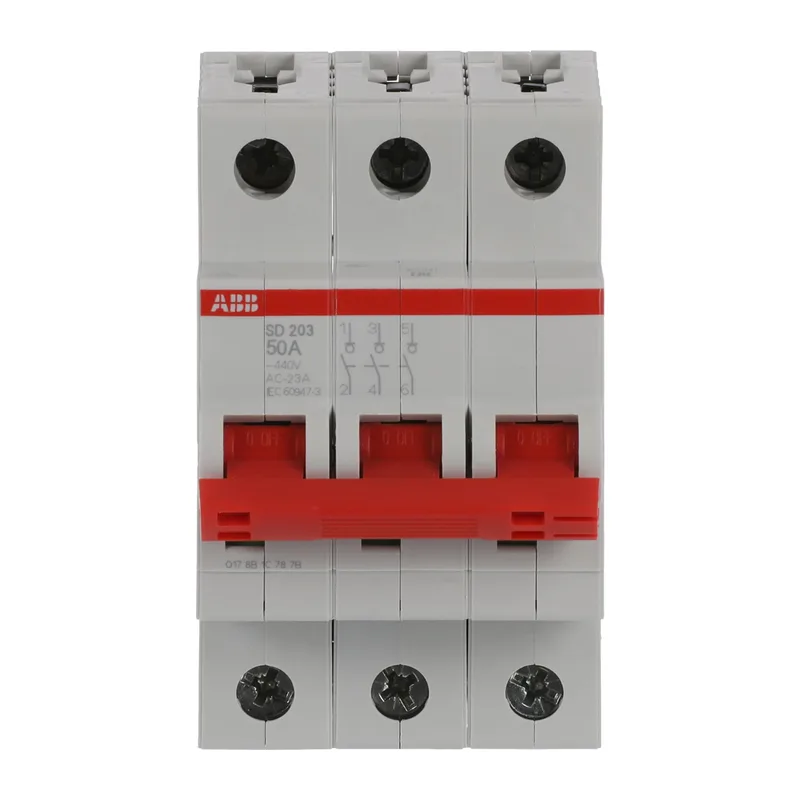 ABB SD203 Рубильник 3P 50A рычаг красный 2