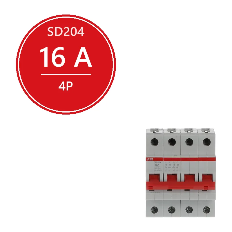 ABB SD204 Рубильник 4P 16A рычаг красный