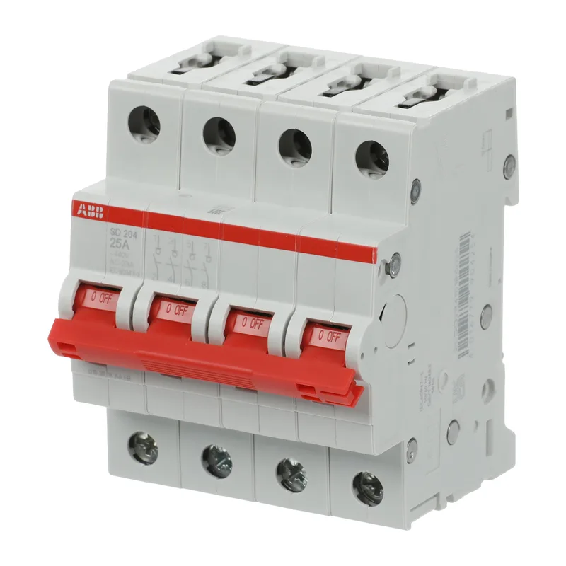 ABB SD204 Рубильник 4P 25A рычаг красный 3