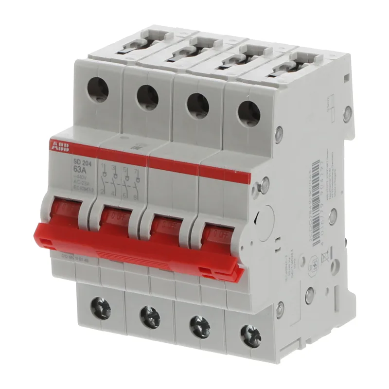 ABB SD204 Рубильник 4P 63A рычаг красный 3