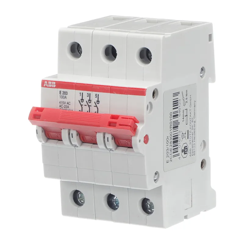 E203r 100А рубильник 3p рычаг красный ABB 2