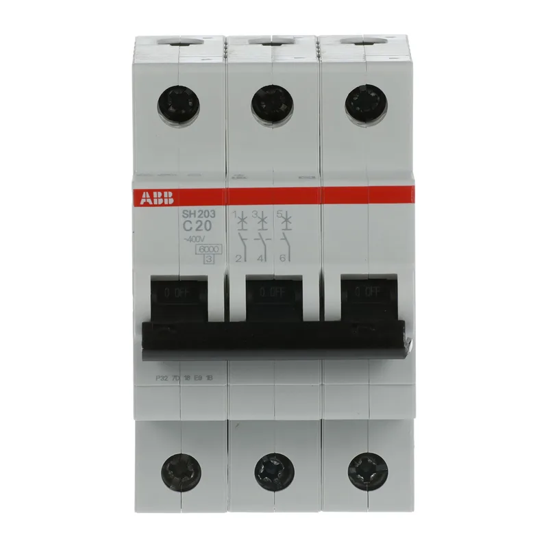 Автоматический выключатель ABB SH203 C20 20A (C) 6 kA 2CDS213001R0204 2