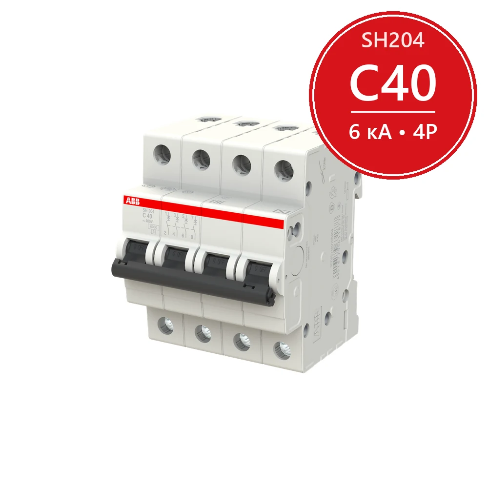 Автоматический выключатель ABB SH204 C40 40A (C) 6 kA 2CDS214001R0404