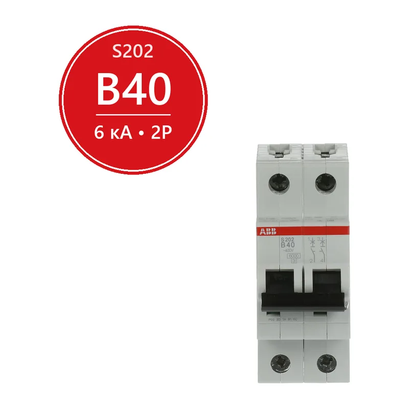 Автомат ABB S202 B40 40A (B) 6kA 2CDS252001R0405