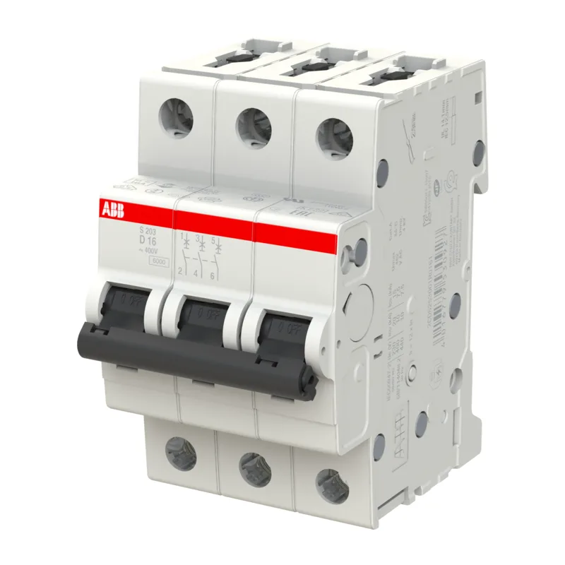 Автомат ABB S203 D16 16A (D) 6kA 2CDS253001R0161 3
