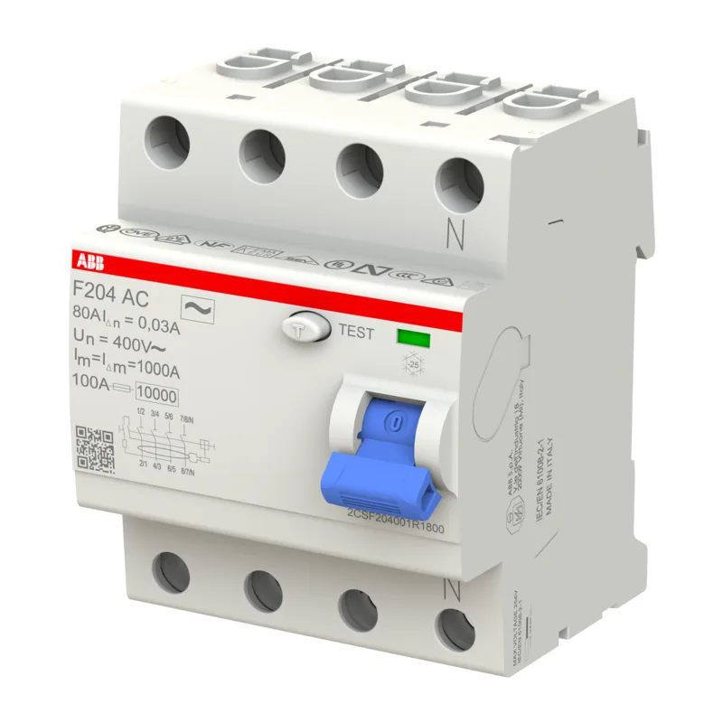 УЗО ABB F204 AC-80/0.03 80А 30mA (АС) 3