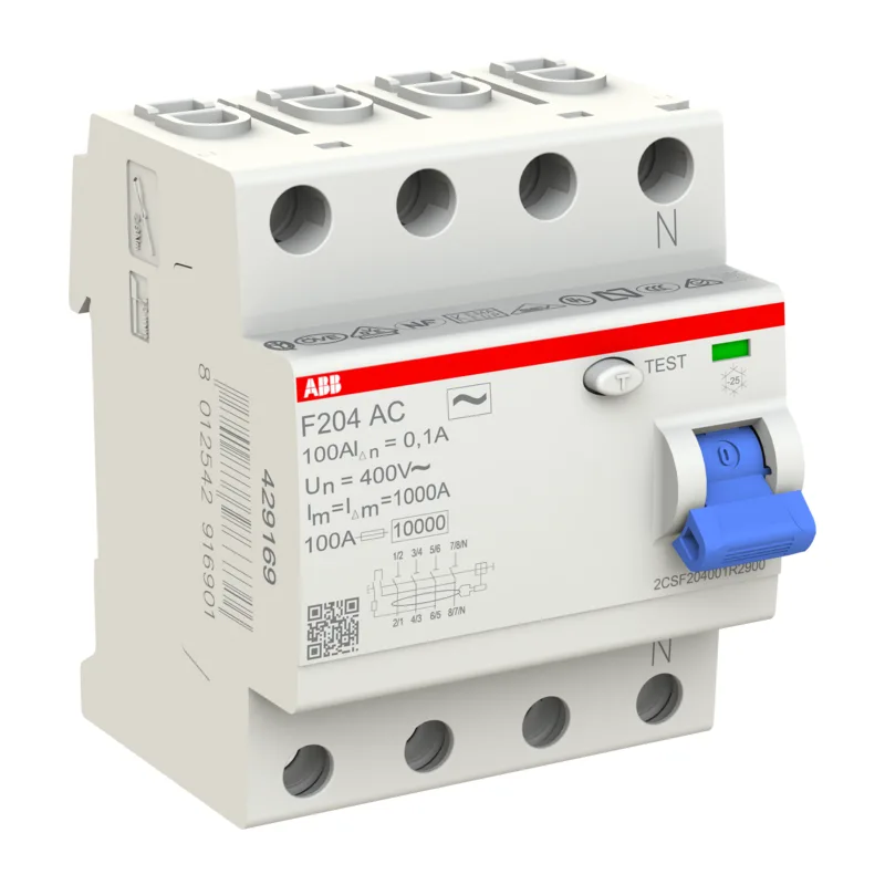 ABB Выключатель дифференциального тока (УЗО) F204 AC-100/0.1 4п 100А 100мА тип AC 4