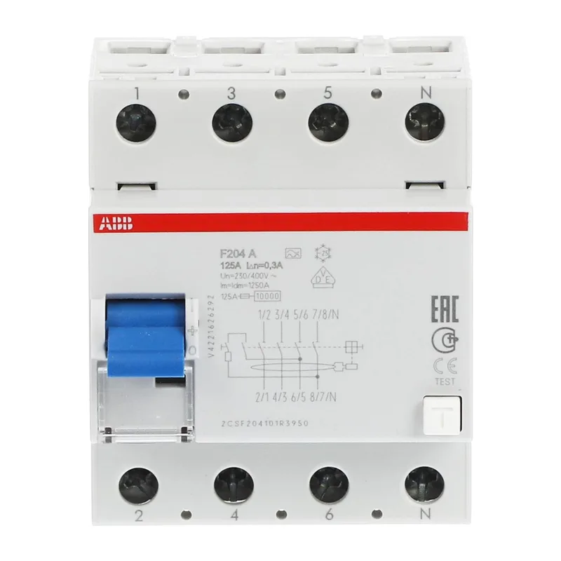 УЗО ABB F204 A-125/0,3 125A 300mA (A) 2CSF204101R3950 2