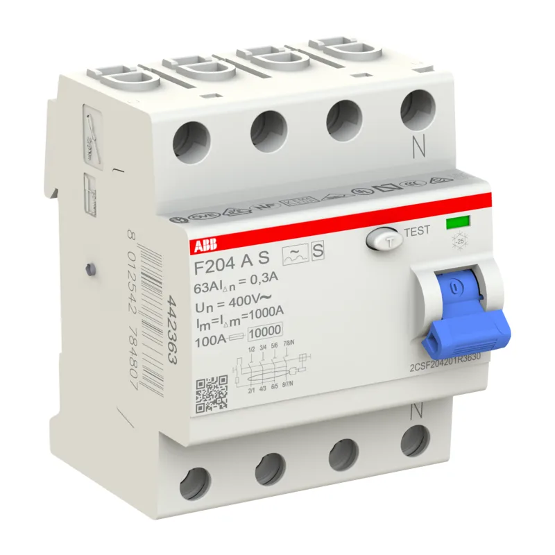 УЗО ABB F204 A S-63/0.3 63А 300mA (A) селективный 2CSF204201R3630 4