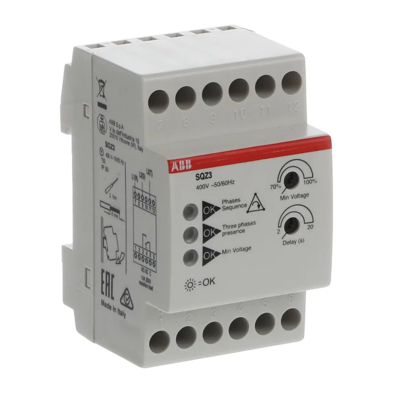 Модульное реле ABB SQZ3 перекоса фаз и падения напряжения 2CSM111310R1331 3