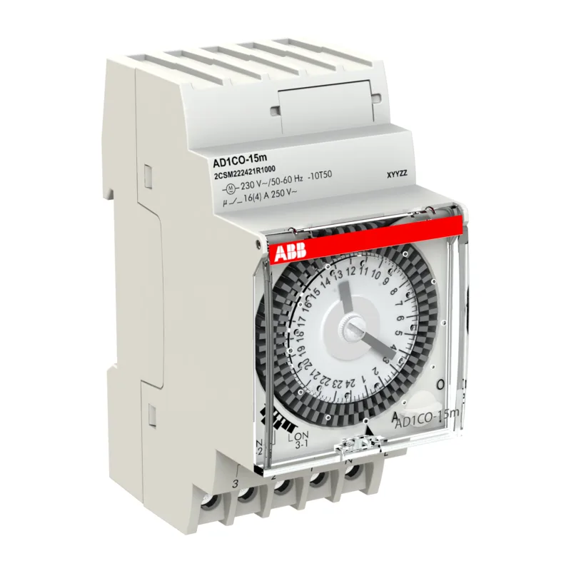 Реле времени ABB AD1CO-15m (АТ2е) суточным циклом 1 канал - 15 мин (2CSM222421R1000) 3