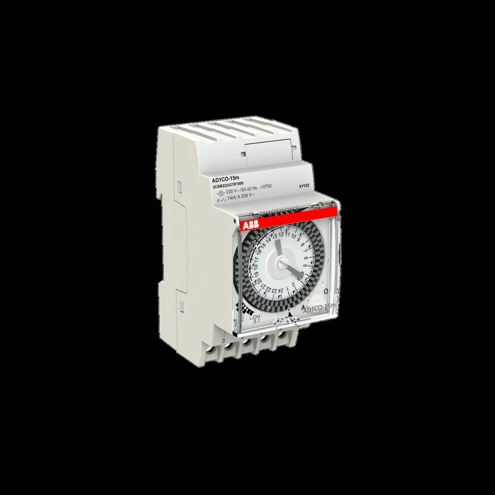 Реле времени ABB AD1CO-15m (АТ2е) суточным циклом 1 канал - 15 мин (2CSM222421R1000)