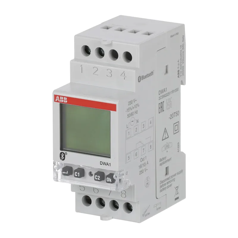 DWA1 Реле времени цифровое недельное астрономическое ABB, Uпит. 115…230V AC, контакт 1СО 10А 2