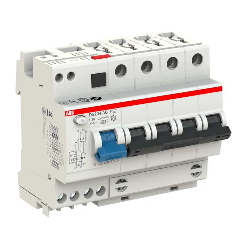 ABB DS204 C10 Диффавтомат 4P 10А 30mA 6kA (C) тип AC 4