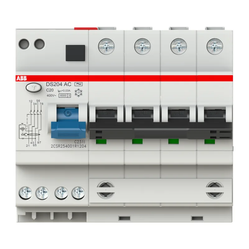 ABB DS204 C20 Диффавтомат 4P 20А 30mA 6kA (C) тип AC 2