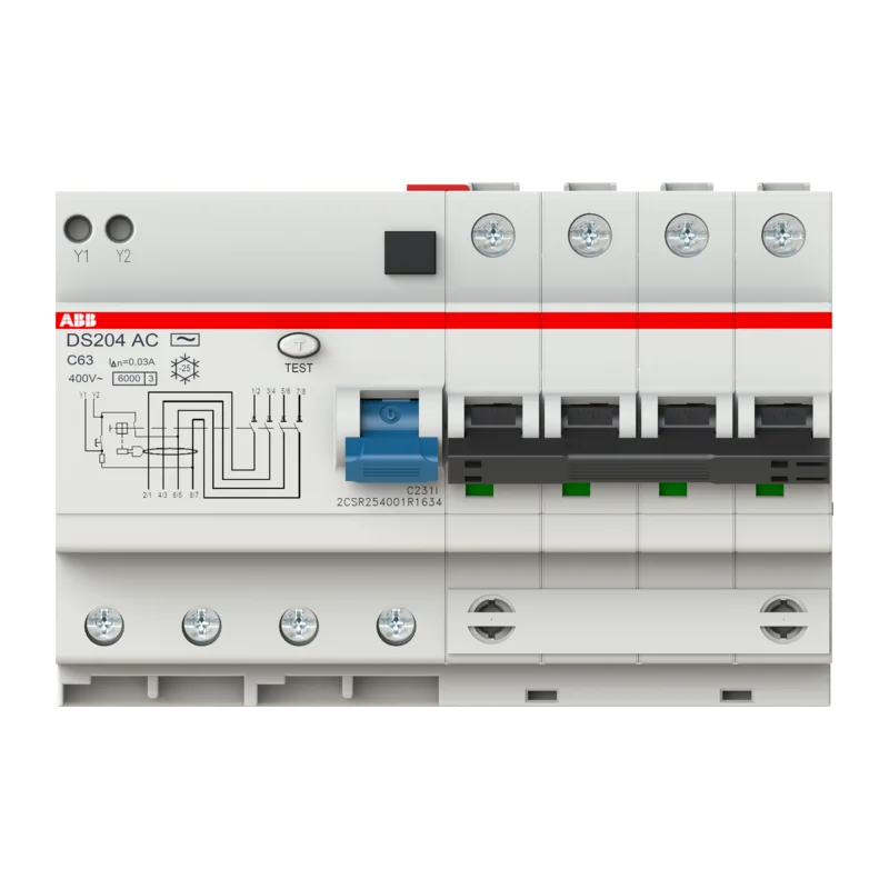 ABB DS204 C63 Диффавтомат 4P 63А 30mA 6kA (C) тип AC 2