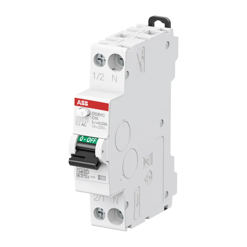 Дифавтомат ABB DS301C C10 AC30 1P+N (C) 10A 30mA тип AC 3