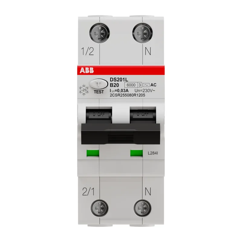 Дифавтомат ABB DS201 B20 AC30 (2П B 20A 30mA тип AC) 3