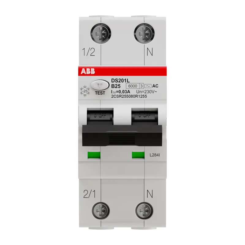 Дифавтомат ABB DS201 B25 AC30 (2П B 25A 30mA тип AC) 3