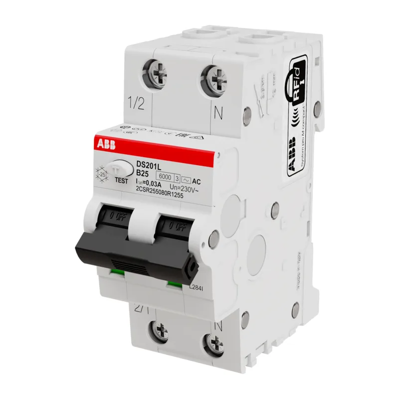 Дифавтомат ABB DS201 B25 AC30 (2П B 25A 30mA тип AC) 4