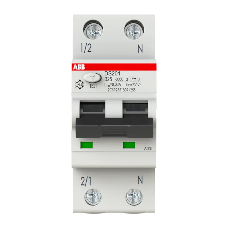 Дифавтомат ABB DS201 B25 A30 (2П B 25A 30mA тип A)