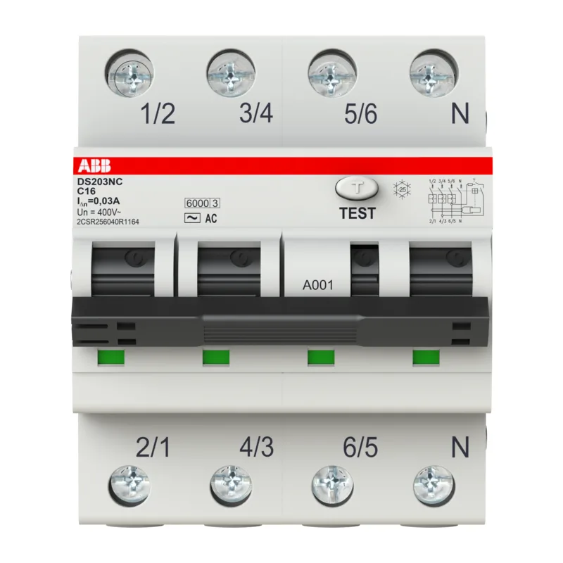 ABB DS203NC C16 Диффавтомат 3P 16А 30mA 6kA (C) тип AC 2