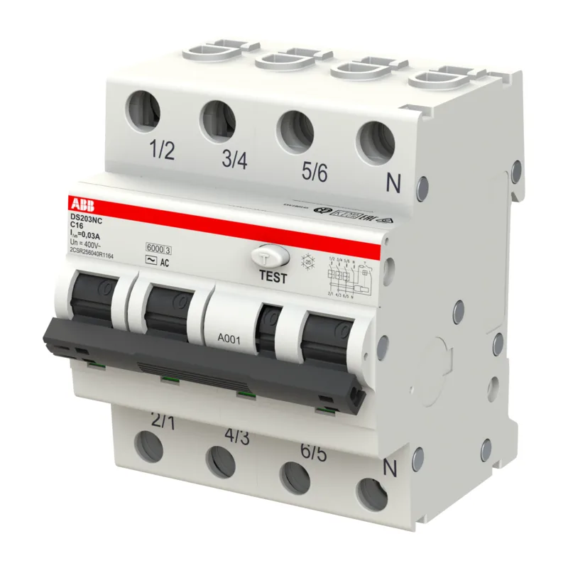 ABB DS203NC C16 Диффавтомат 3P 16А 30mA 6kA (C) тип AC 3